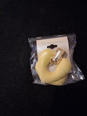 Yellow Heart Shaped Earrings